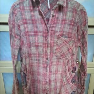 Free People vintage flannel with beautiful details